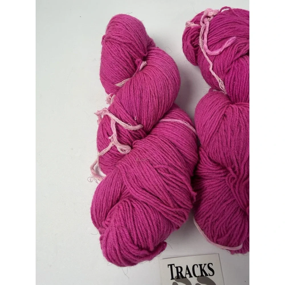 The Buffalo Wool Co Yarn Superwash Merino &‎ Bison Down Sockweight Lot Of 2 Pink